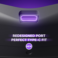 EXtremeRate Version Type-C, carte PCBA de remplacement noire et coque inférieure compatibles avec les manettes PS4 modèles JDM-040/050/055