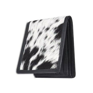 Portefeuille pour homme en cuir de vachette véritable, couleur blanc et noir, porte-cartes de crédit, cadeau pour lui, nouveau portefeuille design - Product Image 4