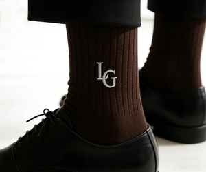 Women Eco-Friendly Anti-Slip Yoga Daily Use Crew <b>Socks</b> Ribbed Knit Letter Embroidery Striped Mid Calf Breathable <b>Soft</b> Casual - Product Image 5