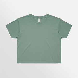 T-shirt de sport en coton pour femme avec logo personnalisé, coupe ample, pour course en plein air, yoga, crop top à manches courtes, vêtements de sport décontractés - Product Image 5