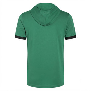 Sweat à capuche uni pour homme de haute qualité, à manches courtes, avec cordon de serrage, anti-rétrécissement, tissu léger et doux pour la peau, sweat à capuche pas cher - Product Image 2