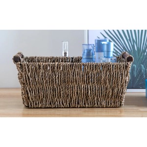 Cesta de mimbre con asa de ratán, cesta de almacenamiento hecha a mano, venta al por mayor, ecológica, hecha en Vietnam - Product Image 5