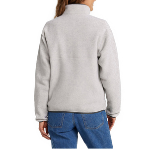 Suéter de Forro Polar Gris Claro para Mujer, Cuello Alto, Manga Larga, Color Sólido, Transpirable, Sin Forro, para Otoño - Product Image 2