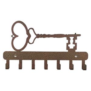 Premium Wrought Iron Wall Mounted Key Holder Vintage Rustic Metal Key Rack for Entryway Decor - Product Image 1