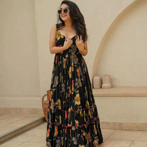 Magnifique Kurta indienne pakistanaise pour mariage d'hiver, en coton, imprimé numérique, tenue de soirée élégante, style Bollywood, décontractée - Product Image 1