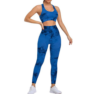 Conjunto de Yoga para Mujer Fabricado en Pakistán - Ecológico, Ligero, Diseño Sólido, para Uso en Exteriores, Spandex/Poliéster, Conjunto de 2 Piezas - Product Image 1