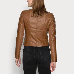 Chaquetas de Cuero Genuino al por Mayor, Diseño Nuevo, Alta Calidad, Cómodas, Buen Precio, Chaqueta de Cuero para Mujer - Product Image 4