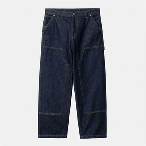 Pantalones de Trabajo TITAN TREAD WEAR para Hombre, Cintura Alta, Mezclilla Oscura, Múltiples Bolsillos, Cierre de Botones, Algodón de Peso Medio, Estilo Otoñal - Product Image 1