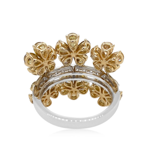 Romantic Flower Shape Crystal <b>Cuff</b> <b>Earrings</b> Gold Plated Women Party Jewelry Alloy Rhinestone - Product Image 2