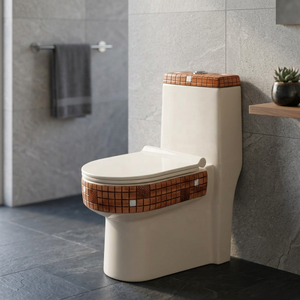 Ensemble WC sur pied en céramique émaillée au design moderne, finition Diamant Noir, OEM - Product Image 5