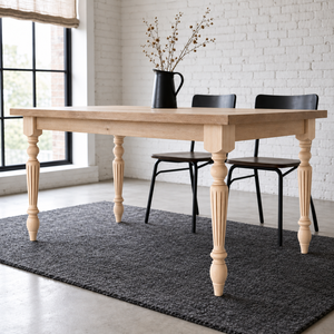 Pied de table en bois massif, pied de meuble en bois massif, plateau carré de 35,5 pouces, design traditionnel, base de table, utilisation à domicile ou au bureau, installation facile - Product Image 3