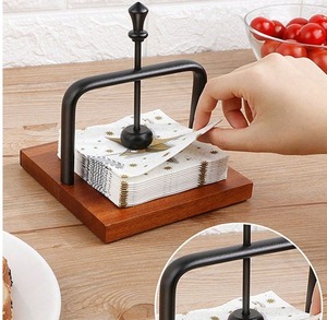 Antique Inspired Metal Napkin Holder Vintage Style <b>Table</b> Organizer Durable Construction For Home <b>Kitchen</b> Dining Decor - Product Image 6
