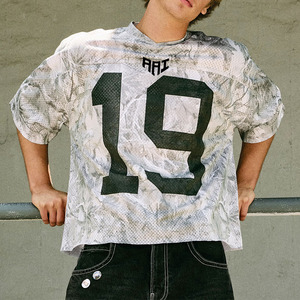 Camiseta de Fútbol Americano Unisex de Malla Transpirable, Estilo 2026, Color Gris Camuflaje, Talla Grande, Uniforme de Práctica, Producción Personalizada OEM al por Mayor - Product Image 2