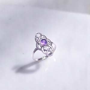 Anillos de Plata de Ley 925 con Hermosas Gemas de Amatista y Rubí, Precio al por Mayor, Joyería de Plata - Product Image 2