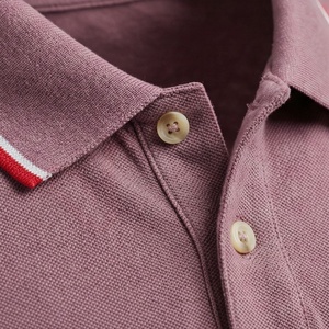 Polo à manches courtes pour homme, couleur unie, tissu Oxford tissé décontracté, coupe classique, design boutonné - Product Image 4