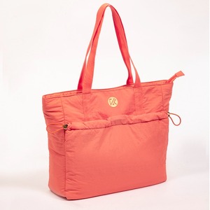 Pale Orange Pleated <b>Tote</b> Bag Soft Handbag Lightweight Shoulder Bag Casual Bag - Product Image 2
