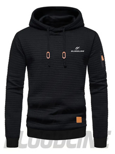 Sweat à capuche pour homme BLOODLINE, tricot gaufré, coupe ajustée, décontracté, respirant, en polyester, pour l'automne - Product Image 2