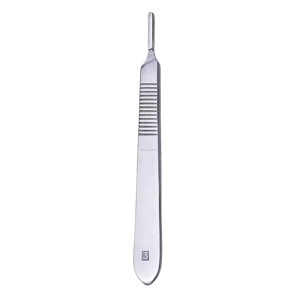 High Quality Stainless Steel Scalpel Handle with No.11 Surgical Blade for Medical Dental Lab Use Wholesale Supplier - Product Image 1