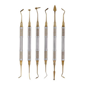 Juego de Instrumentos Quirúrgicos Dentales 6 en 1, Espátula para Relleno de Resina Compuesta, Kit de Higiene Dental, Manual, Reutilizable, para Uso Clínico, CE - Product Image 1