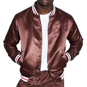 Chaqueta de Satén Ligera a Precio Económico al por Mayor, Chaqueta Varsity de Satén Personalizada para Hombre - Product Image 1