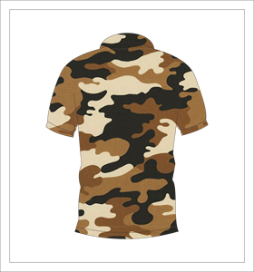 Polo à manches courtes en camouflage marron désert, sublimation, performance, décontracté, sport, impression personnalisée, respirant, unisexe - Product Image 5
