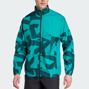 Conjunto Deportivo Personalizado para Hombre de 2 Piezas, Chaqueta Cortavientos Larga Transpirable de Invierno, Pantalones Cortos de Poliéster - Product Image 1