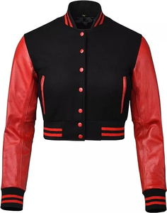 Amazing Industries Design Your Own Logo Women's Blouson Jacket Mandarin Collar Regular Length Plaid Pattern <b>100</b>% <b>Polyester</b> - Product Image 4