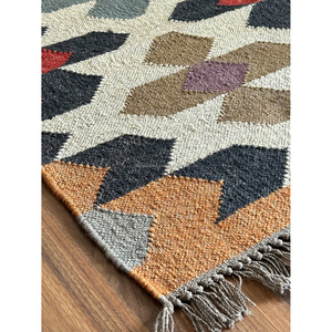 Tapis Kilim tissé en coton de luxe fait à la main tapis personnalisables tapis de prière lavables à usage domestique - Product Image 2