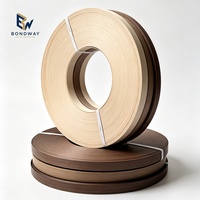 Bande de chant PVC effet bois, autocollante, surface brillante, 1x22mm, largeur personnalisable 0.4-3mm, pour bordure de panneau latéral de placard