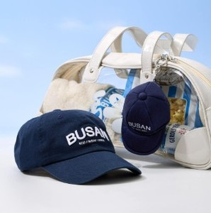 Gorra de béisbol LINE FRIEND BT21 Busan, azul marino, texto bordado, talla adulto - Product Image 2