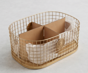 Handmade <b>Gold</b> Plated Metal Wire <b>Basket</b> With Elegant Design Perfect For Kitchen Fruit <b>Storage</b> And Hotel Essentials - Product Image 6