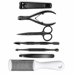 7 in 1 Stainless Steel <b>Nail</b> <b>Kit</b> with Clipper for Manicure Portable Adult Use Professional Durable Manan Instruments - Product Image 1