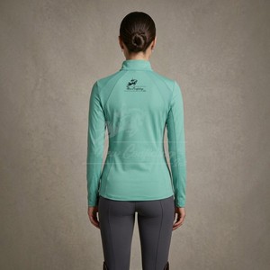 Camiseta de equitación para mujer con logotipo personalizado, capa base ecuestre, OEM, ODM, marca privada - Product Image 4