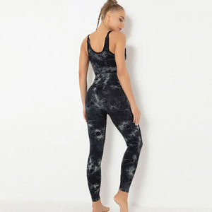 Precio al por mayor, conjuntos de yoga personalizados con logo para gimnasio y fitness, leggings de yoga para mujer con tops, conjunto de 2 piezas para yoga y entrenamiento, ropa de yoga. - Product Image 2