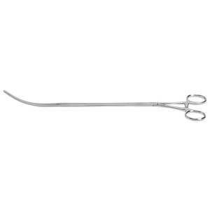 Pinces de DeBakey Thoracoscopiques Courbées, Tige de 10 mm, 2x3 Mâchoires, Courbure de 100 mm, Longueur de Travail de 25,5 cm, Longueur Totale de 36 cm, à Cliquet – ZETOMEDPRO - Product Image 1