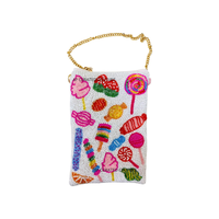 Sac bandoulière pour téléphone en perles de coton faites à la main, motif dattier et palmier, accessoires de mode et autres accessoires de mode