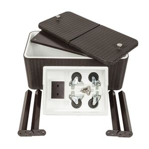 Carrello Frigo Portatile da Esterno 80QT con Ripiano per Patio o Picnic - Product Image 4