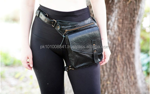 Sac de cuisse en cuir véritable Sac de hanche léger avec sangle de cuir recouvert de jambe Fanny Pack - Product Image 6