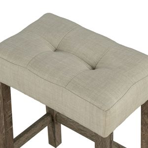 Set da Pranzo Moderno Transizionale Marrone 3 Pezzi: Tavolo con 2 Sgabelli e Sedie con Cuscini Trapuntati per Sala da Pranzo Contemporanea - Product Image 6