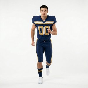 Uniforme de football américain imprimé sur mesure, haute densité, contrôle de l'humidité, 100% polyester avec service de personnalisation du logo et du numéro - Product Image 5