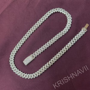 12MM VVS Moissanite Emerald Cut 18K Gold Plated Miami Cuban Link Chain Men's Iced Hip Hop <b>Statement</b> <b>Necklace</b> Luxury Gift Jewelry - Product Image 1