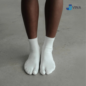 Chaussettes courtes unies JZVINA pour femme, en mélange Spandex/Nylon/Coton, respirantes, séchage rapide, absorbant la transpiration, décontractées pour le quotidien - Product Image 2