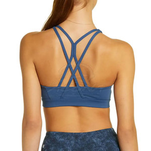 Compression Style Sports <b>Bra</b> Front Strong Support for High for Workout Gym Fitness Yoga Running Sessions Breathable - Product Image 4