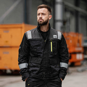 Custom Men High Visibility Safety <b>Jacket</b> Working Safety <b>Jacket</b> <b>Workers</b> High Quality Zipper <b>Jackets</b> Safety Chest Pockets - Product Image 6