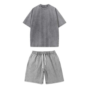 Summer Custom Casual 2 Piece t <b>Shirt</b> and Short Sets Jogging Fitness Suit for Men Two Piece Short Set - Product Image 4