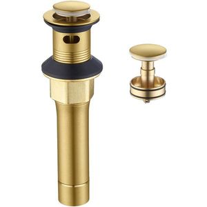Sifone per lavabo bagno oro spazzolato con cestello filtro, accessorio per scarico lavabo - Product Image 5