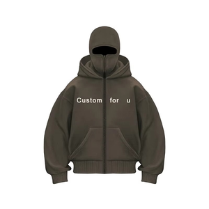 Sweat à capuche vintage pour homme, noir, surdimensionné, double couche, 100% coton, de haute qualité, avec fermeture éclair, logo personnalisé, 600 g/m², style streetwear - Product Image 6