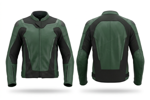 เสื้อแจ็คเก็ตมอเตอร์ไซค์หนังแท้ Pro Felt Custom Safety Apparel สำหรับผู้ชาย ดีไซน์ทันสมัย พร้อมแผงตาข่ายเพื่อการระบายอากาศ - Product Image 5