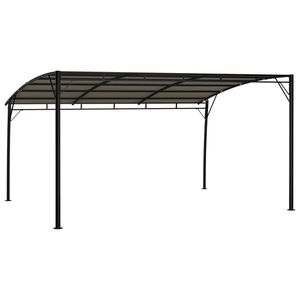 Toldo de Acero con Recubrimiento en Polvo Color Taupe y Tela 100% Poliéster, Protección Solar para Exteriores - Product Image 4
