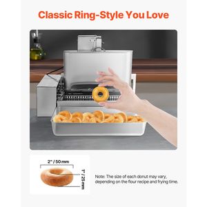 Macchina Automatica Commerciale per Ciambelle in Acciaio Inox, Nuova Attrezzatura per 6 File di Ciambelle, Alta Potenza Elettrica, 360 Pezzi/Ora - Product Image 4